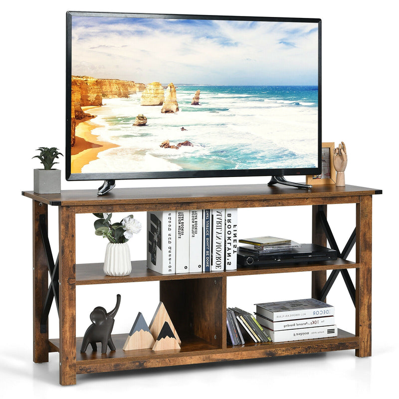 Modern Farmhouse TV Stand Entertainment Center for TV&