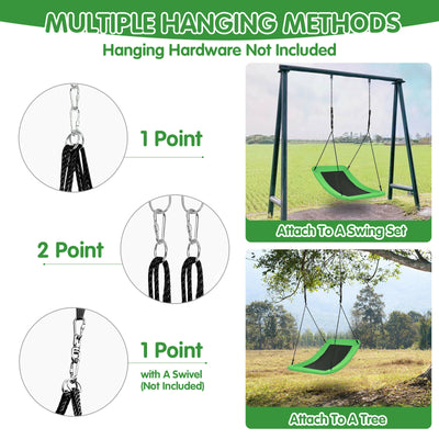 700lb Giant 60 Inch Platform Tree Swing for Kids and Adults-Green