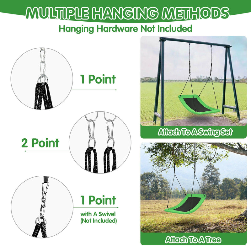 700lb Giant 60 Inch Platform Tree Swing for Kids and Adults-Green