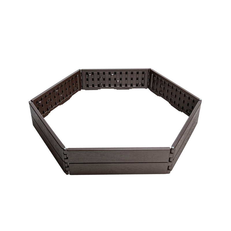 Raised Garden Bed Set for Vegetable and Flower-Brown