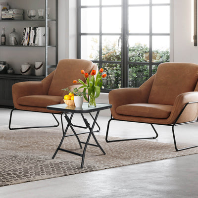 18 Inch Square Patio Bistro Table with Rustproof Frame