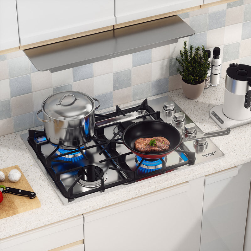 *30/36 Inch Gas Cooktop with 4/6 Powerful Burners and ABS Knobs - 30 inches