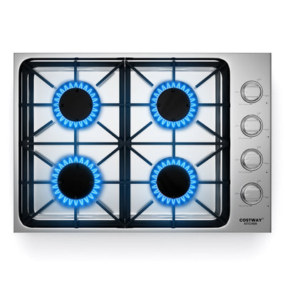 *30/36 Inch Gas Cooktop with 4/6 Powerful Burners and ABS Knobs - 30 inches