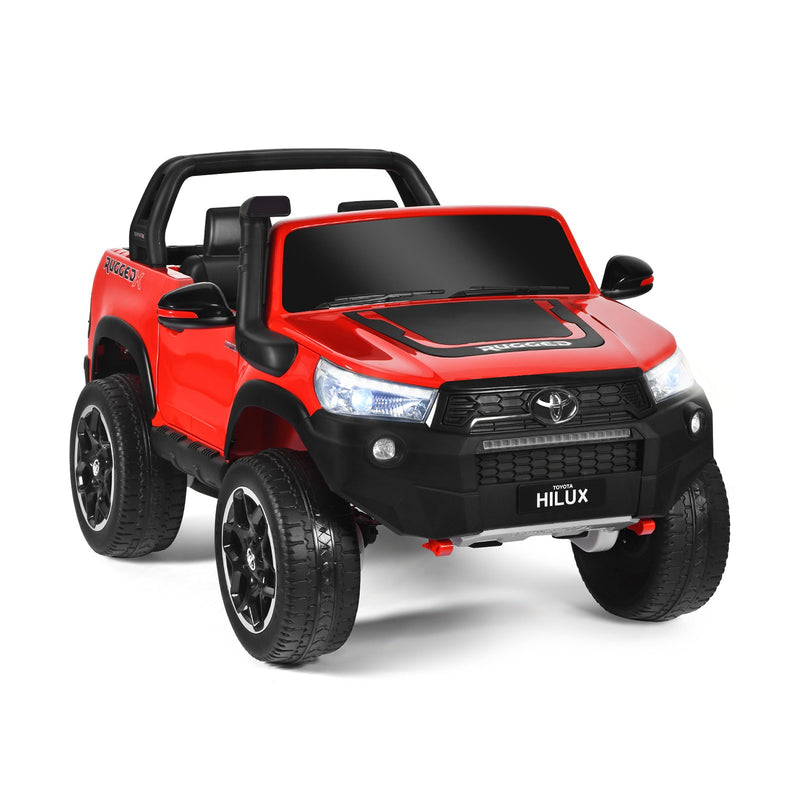 2*12V Licensed Toyota Hilux Ride On Truck Car 2-Seater 4WD with Remote Painted Red