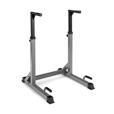 Adjustable Multi-function Dip-up Station for Power Training-Red-Silver