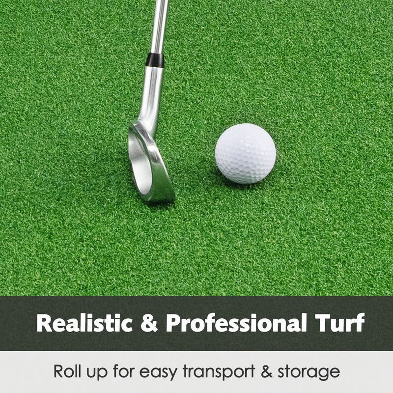 5 x 3 Feet Standard Real Feel Golf Practice Hitting Mat with Synthetic Turf and 3 Tees