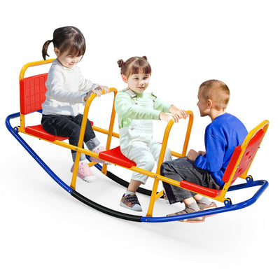 *Outdoor Kids Seesaw Swivel Teeter for 3 to 8 Years Old - Red