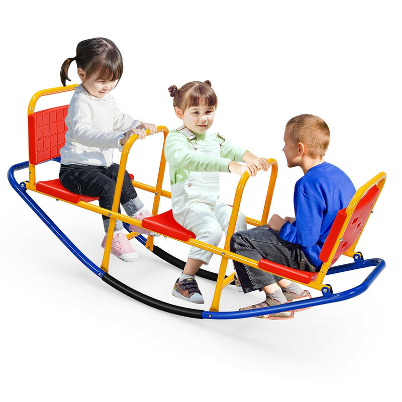 *Outdoor Kids Seesaw Swivel Teeter for 3 to 8 Years Old - Red