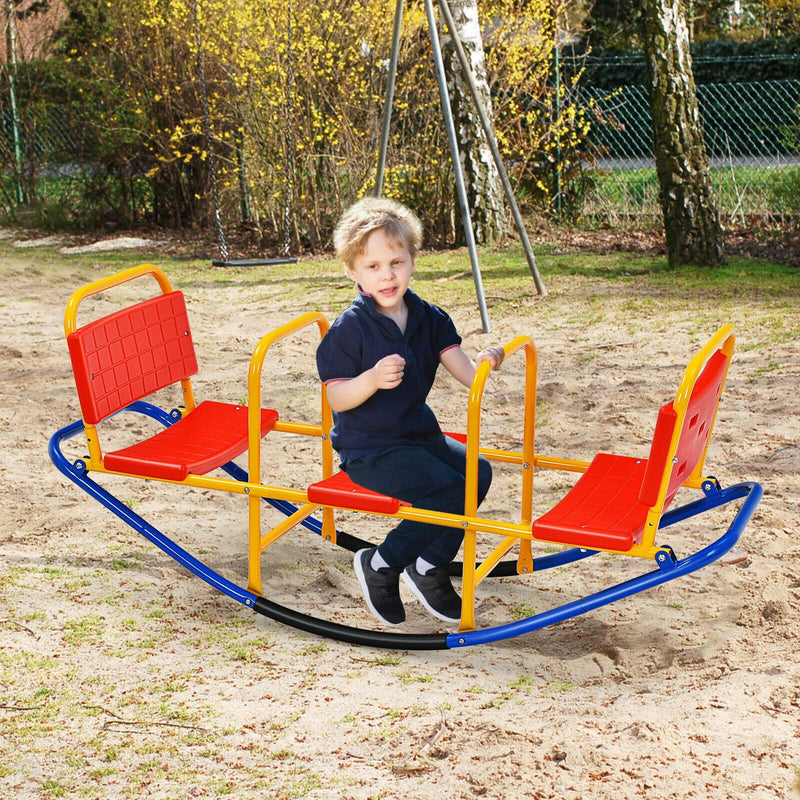 *Outdoor Kids Seesaw Swivel Teeter for 3 to 8 Years Old - Red