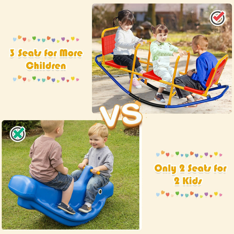 *Outdoor Kids Seesaw Swivel Teeter for 3 to 8 Years Old - Red