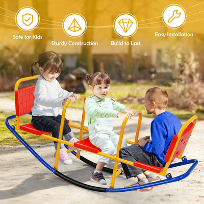 *Outdoor Kids Seesaw Swivel Teeter for 3 to 8 Years Old - Red