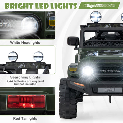12V 7Ah Licensed Toyota FJ Cruiser Electric Car with Remote Control-Camo
