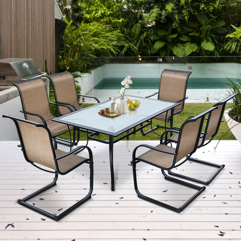 60 x 38 Inch All Weather Rectangular Patio Dining Table