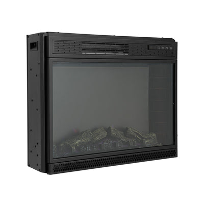 *28 Inch Electric Freestanding and Recessed Fireplace with Remote