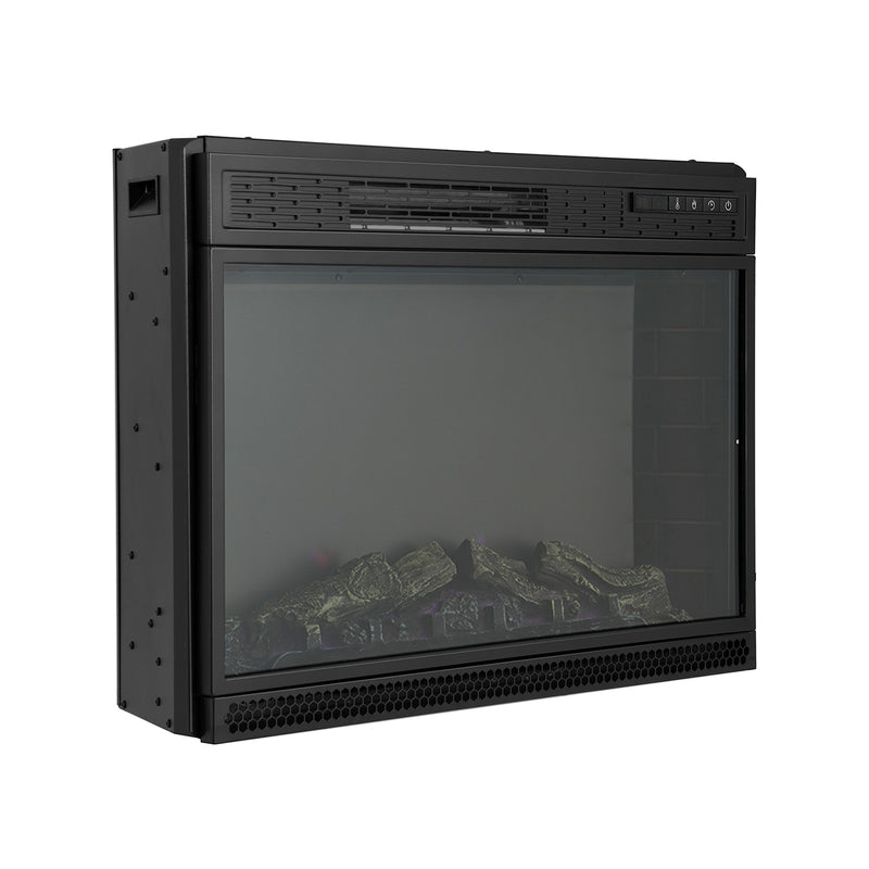*28 Inch Electric Freestanding and Recessed Fireplace with Remote