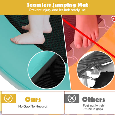 *Mini Trampoline with Enclosure and Heavy-duty Metal Frame - Yellow