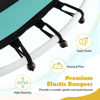*Mini Trampoline with Enclosure and Heavy-duty Metal Frame - Yellow