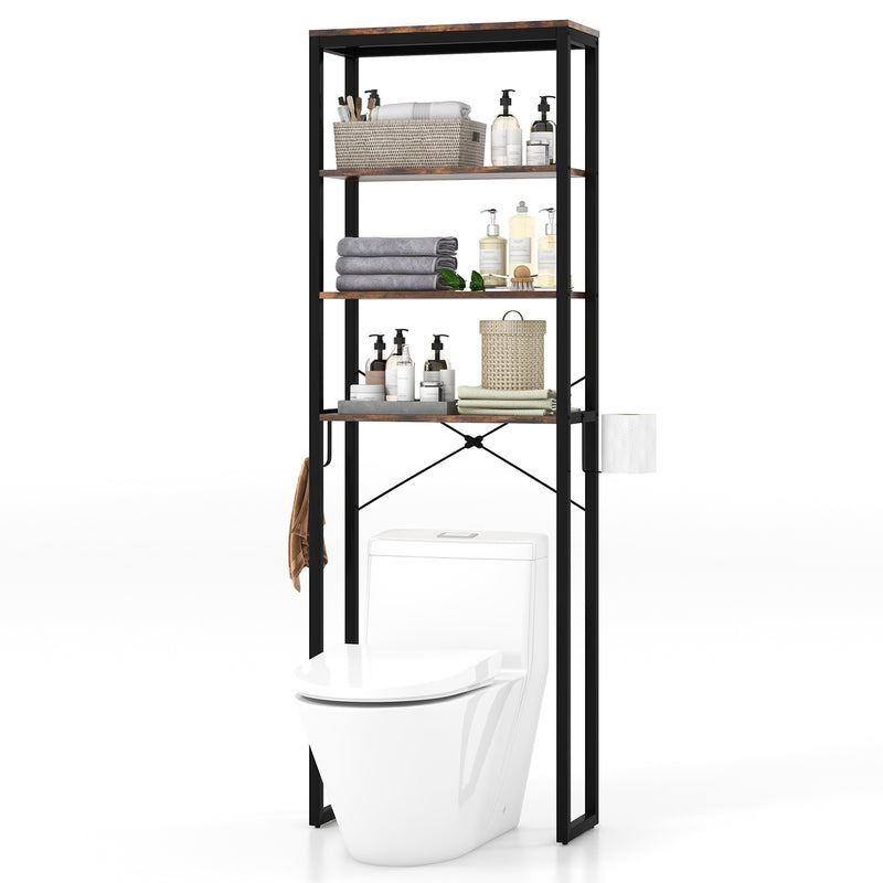 4-Tier Adjustable Bathroom Metal Storage Rack