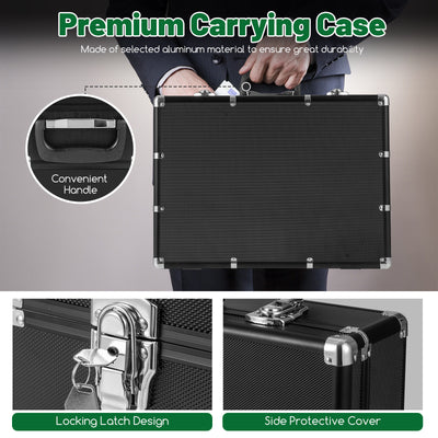 *600-Piece Poker Chip Set 14 Gram Claytec Chips with Carrying Case - Black