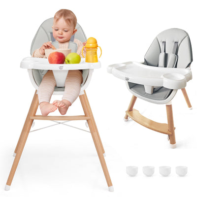 Baby High Chair with Dishwasher Safe Tray-Gray