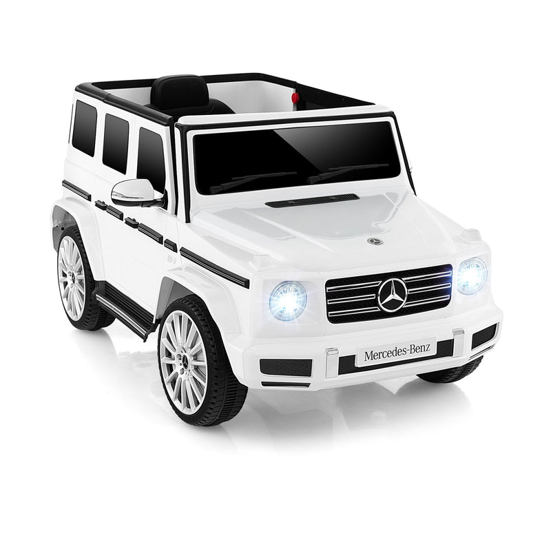 12V Battery Powered Licensed Mercedes-Benz G500 Kids Ride-on Car-White