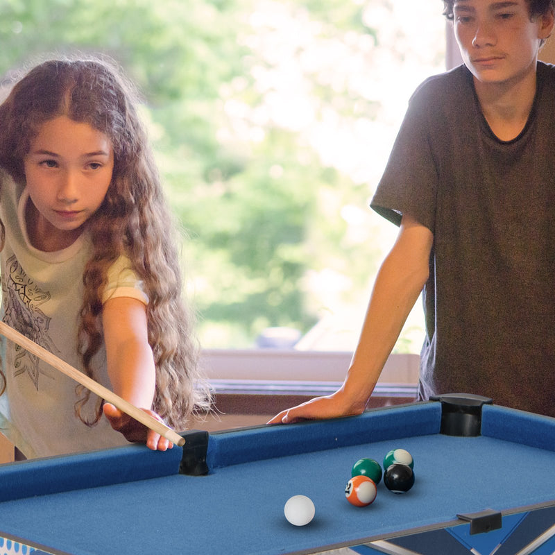 *6-In-1 Combo Game Table with Basketball Billiards Ping Pong Hockey Shuffleboard
