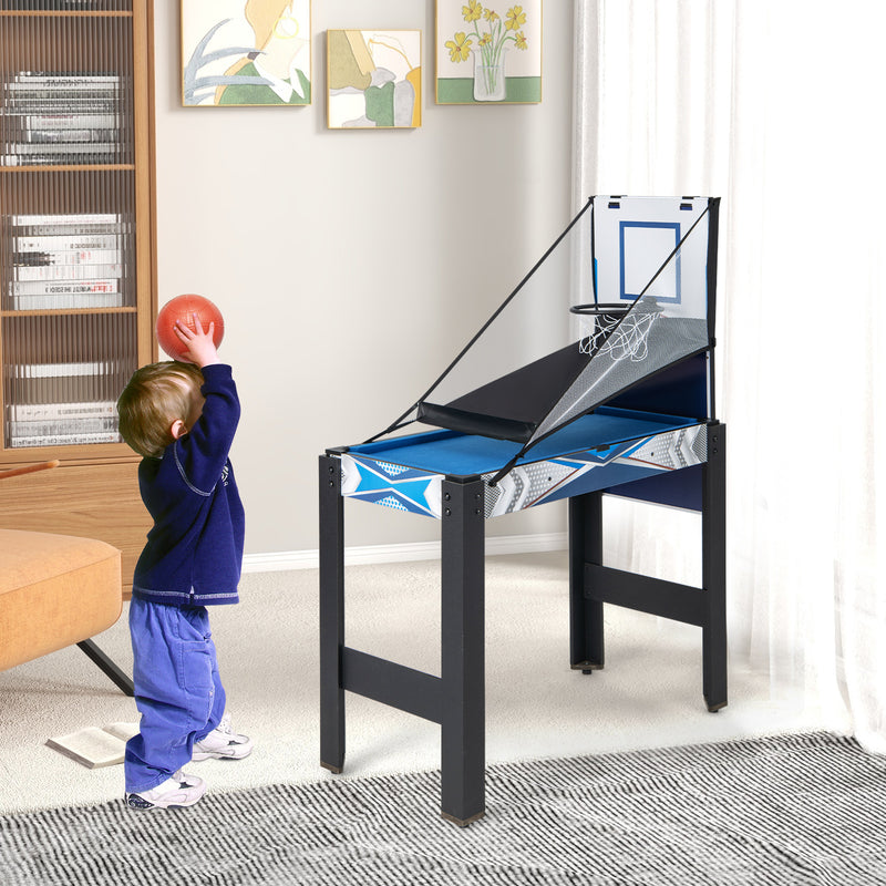 *6-In-1 Combo Game Table with Basketball Billiards Ping Pong Hockey Shuffleboard