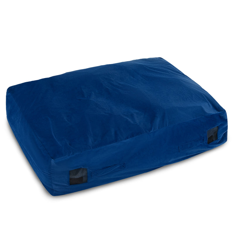*47 x 35.5 Inch Crash Pad Sensory Mat with Foam Blocks and Washable Cover - Blue