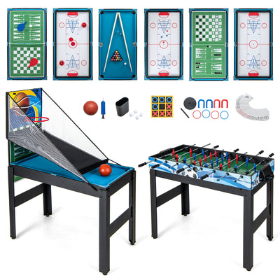 *14-in-1 Combo Game Table Set Multi Game Table with Foosball