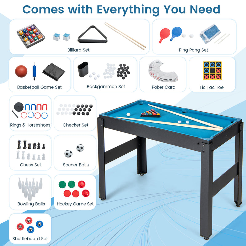 *14-in-1 Combo Game Table Set Multi Game Table with Foosball