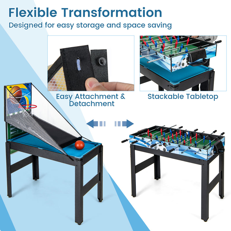 *14-in-1 Combo Game Table Set Multi Game Table with Foosball