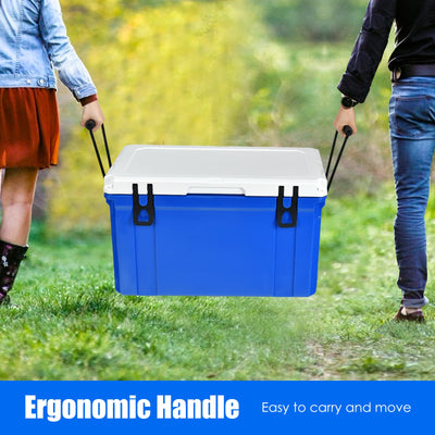 *58 Quart Leak-Proof Portable Cooler  Ice Box for Camping - Blue