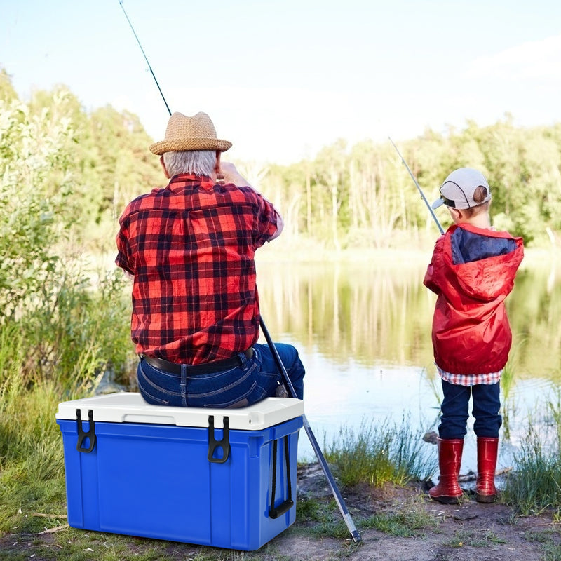 *58 Quart Leak-Proof Portable Cooler  Ice Box for Camping - Blue