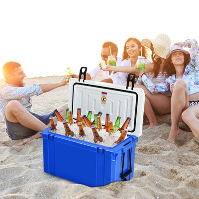 *58 Quart Leak-Proof Portable Cooler  Ice Box for Camping - Blue