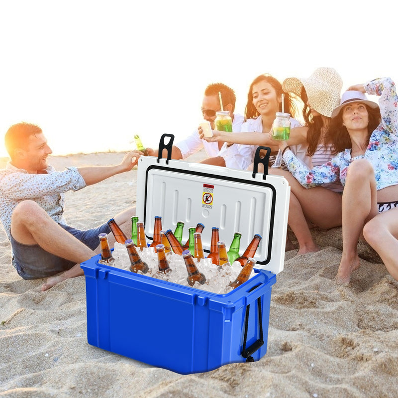 *58 Quart Leak-Proof Portable Cooler  Ice Box for Camping - Blue
