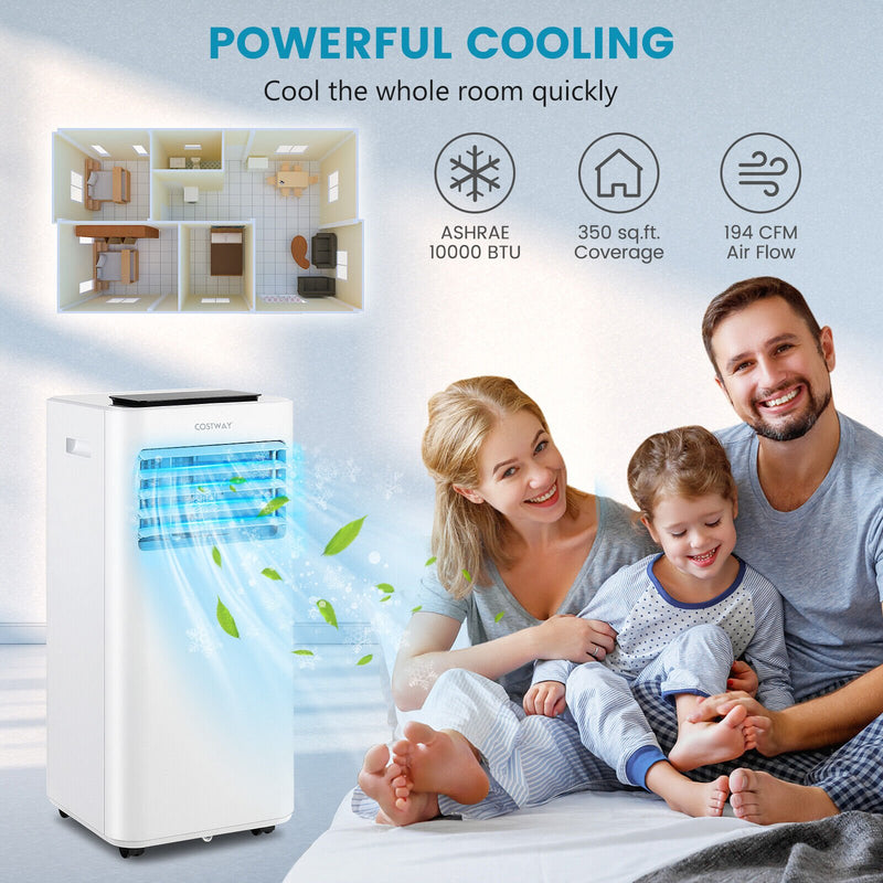 *10000 BTU Portable Air Conditioner with Sleep Mode-10000 BTU