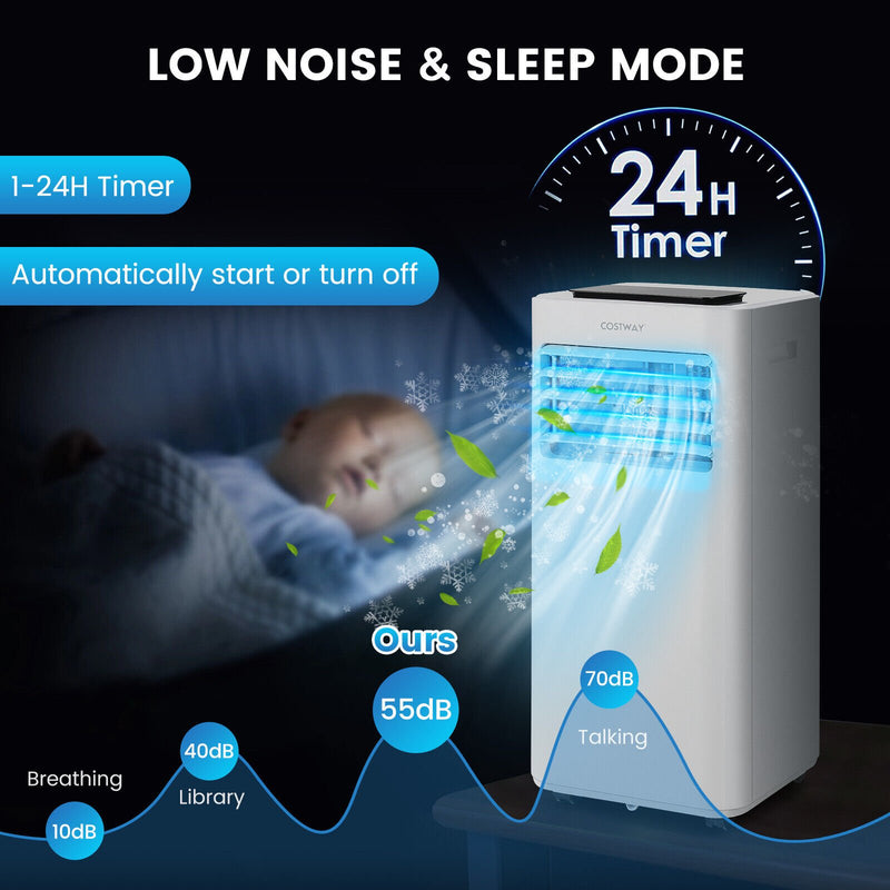 *10000 BTU Portable Air Conditioner with Sleep Mode-10000 BTU