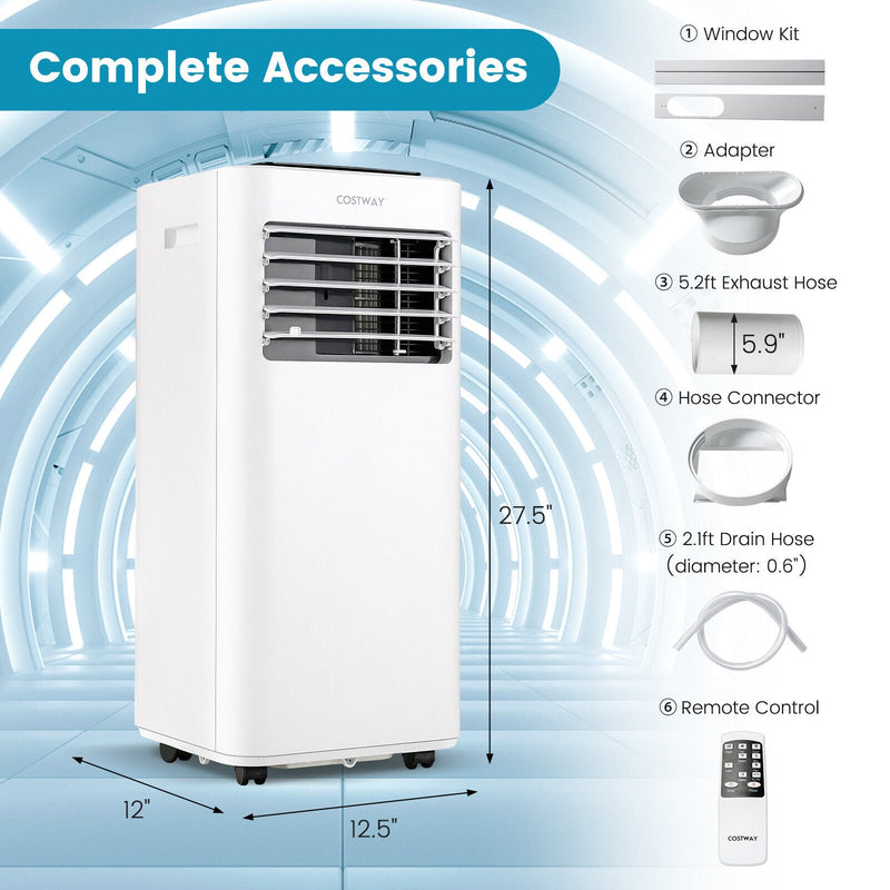 *10000 BTU Portable Air Conditioner with Sleep Mode-10000 BTU
