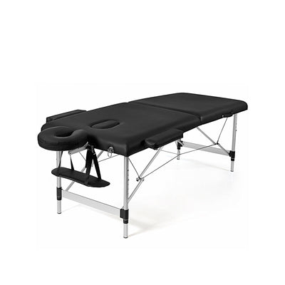 *84 Inch L Portable Adjustable Massage Bed with Carry Case for Facial Salon Spa - Black