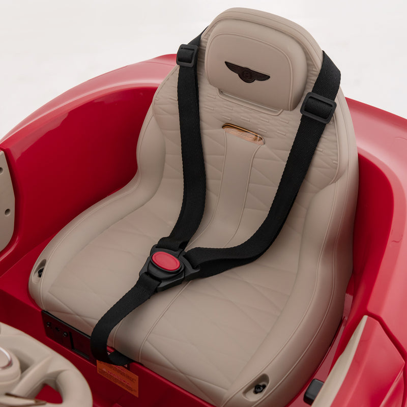 12V Battery Powered Licensed Bentley Bacalar Kids Ride-on Racer Car-Red