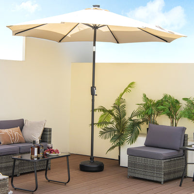 27 lbs Fillable Round Umbrella Base Stand for Yard Garden Poolside