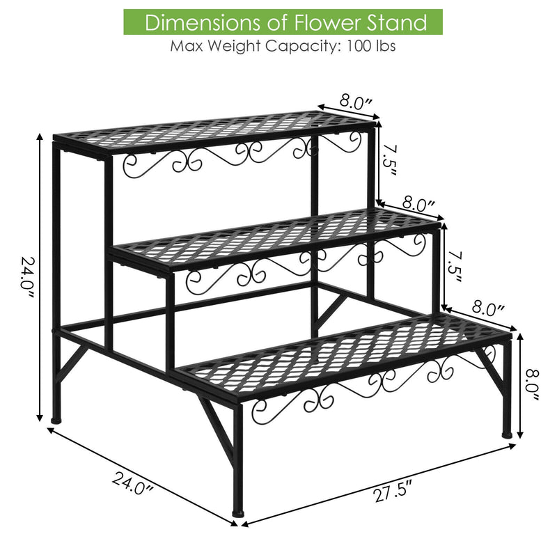 *3 Tiers Metal Decorative Plant Stand