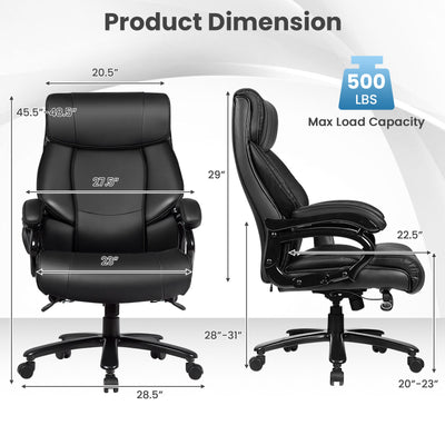 *PU Leather Massage Office Chair with Thick Foam Cushion