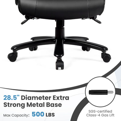 *PU Leather Massage Office Chair with Thick Foam Cushion
