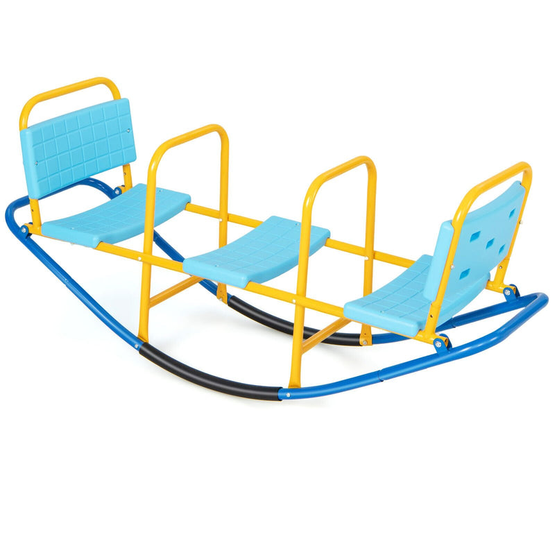 *Outdoor Kids Seesaw Swivel Teeter for 3 to 8 Years Old - Blue