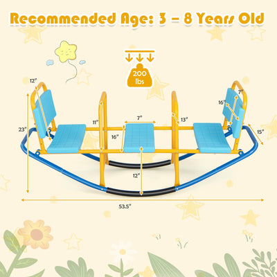 *Outdoor Kids Seesaw Swivel Teeter for 3 to 8 Years Old - Blue