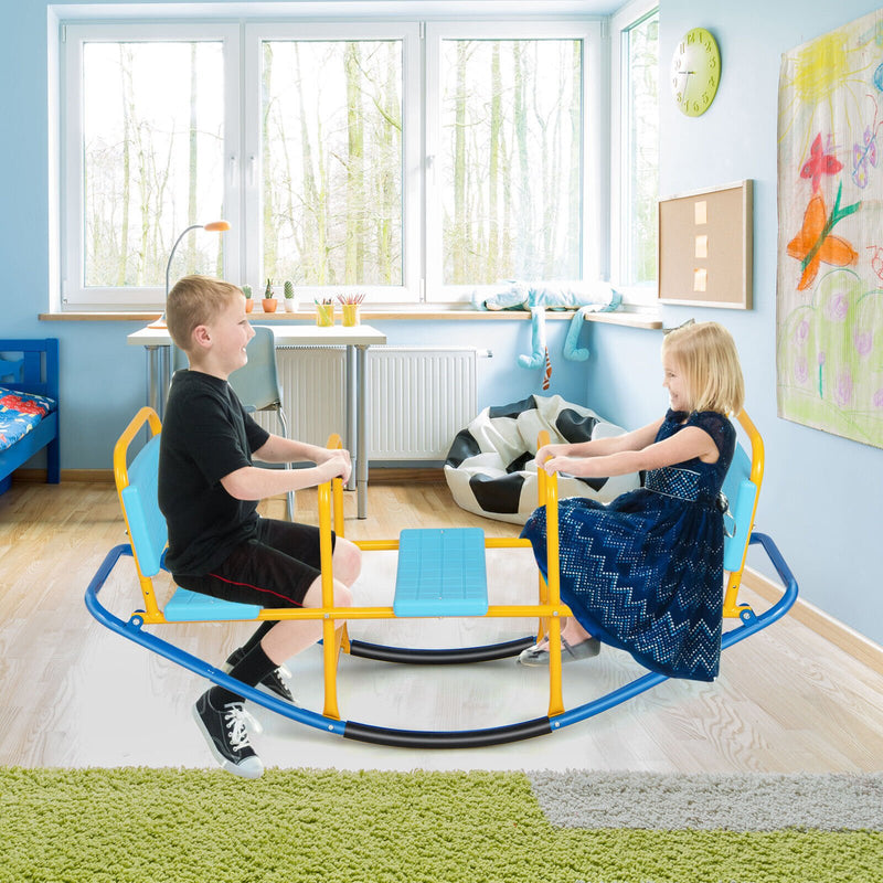 *Outdoor Kids Seesaw Swivel Teeter for 3 to 8 Years Old - Blue