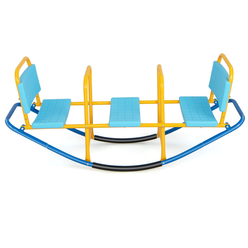 *Outdoor Kids Seesaw Swivel Teeter for 3 to 8 Years Old - Blue