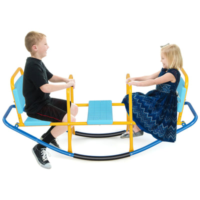 *Outdoor Kids Seesaw Swivel Teeter for 3 to 8 Years Old - Blue