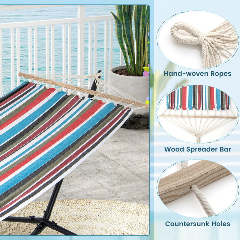 Hammock with Stand and Carrying Case-Multicolor